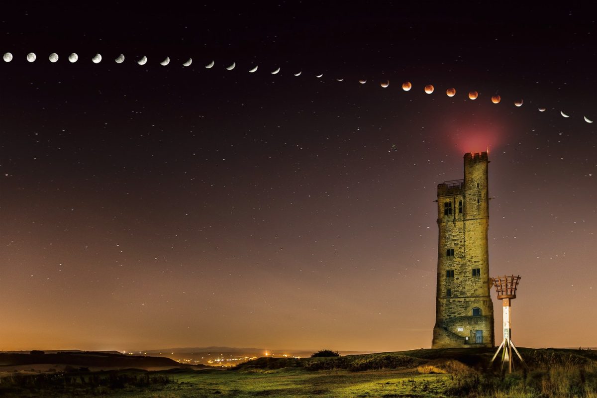 Blood moon sequence over Castle Hill